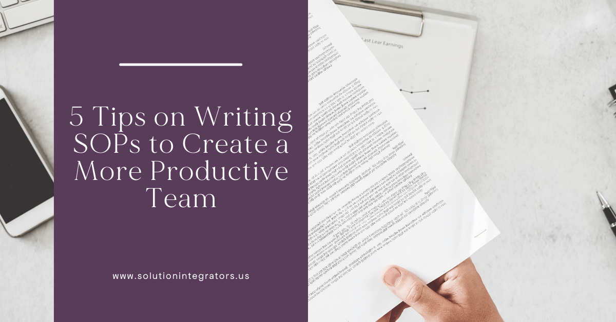 5 Tips on Writing SOPs to Create a More Productive Team